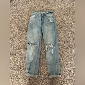 Zara Light Blue Boyfriend Jeans